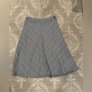East 5th Grey And White A Line Plaid Skirt Size 12